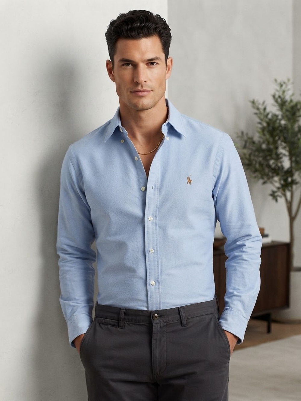 Ralph Lauren Light Blue Oxford Button-Down Shirt